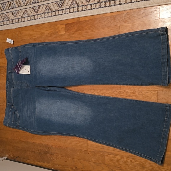 GLORIA VANDERBILT WOMEN'S PLUS  SIZE BLUE SLIP-ON JEANS SIZE 22W - Picture 1 of 15